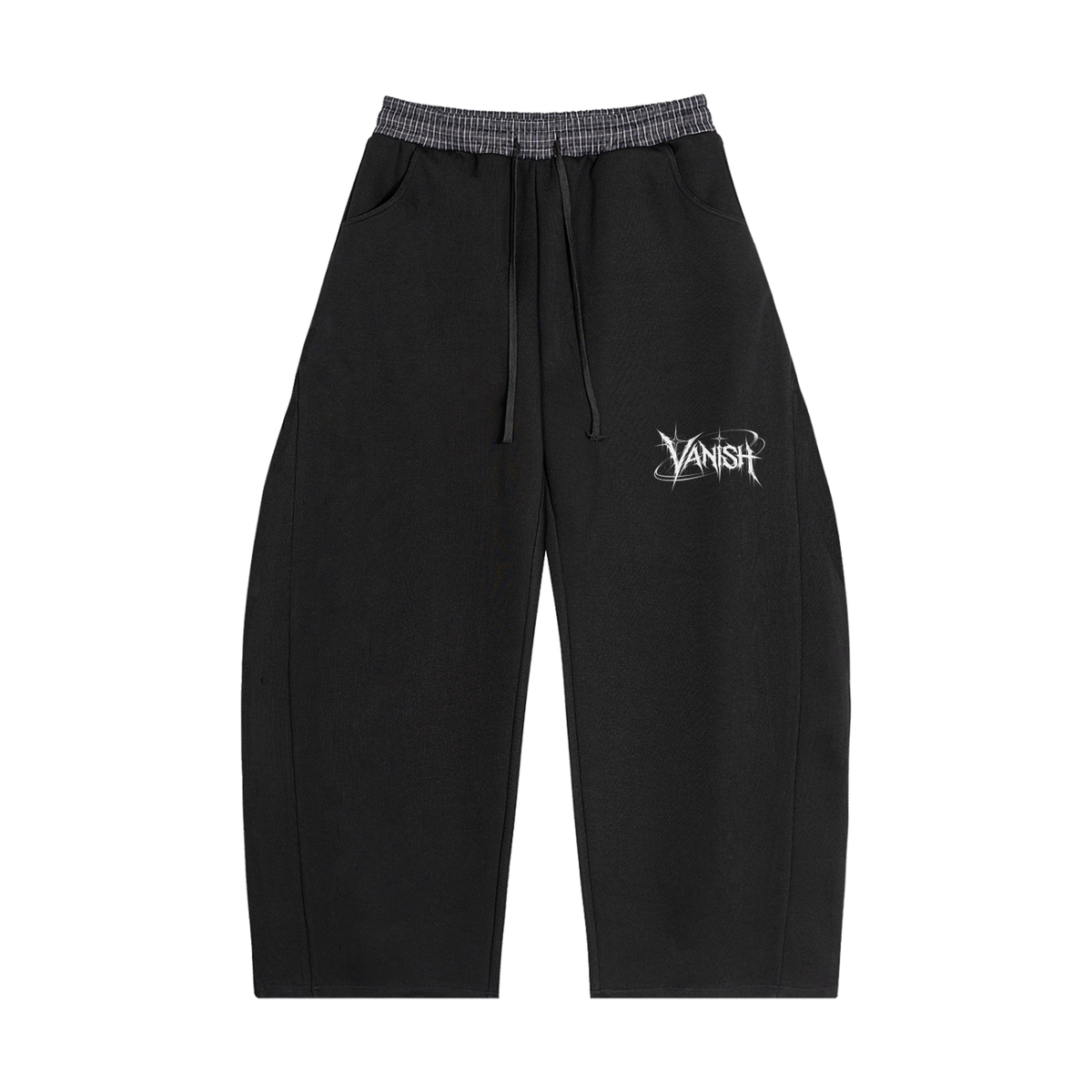 Vanish (Black - white) Barrel Sweatpants