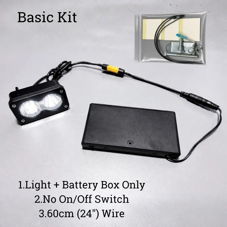Battery Powered Baja Light LED Headlight with Switch for E-Bike