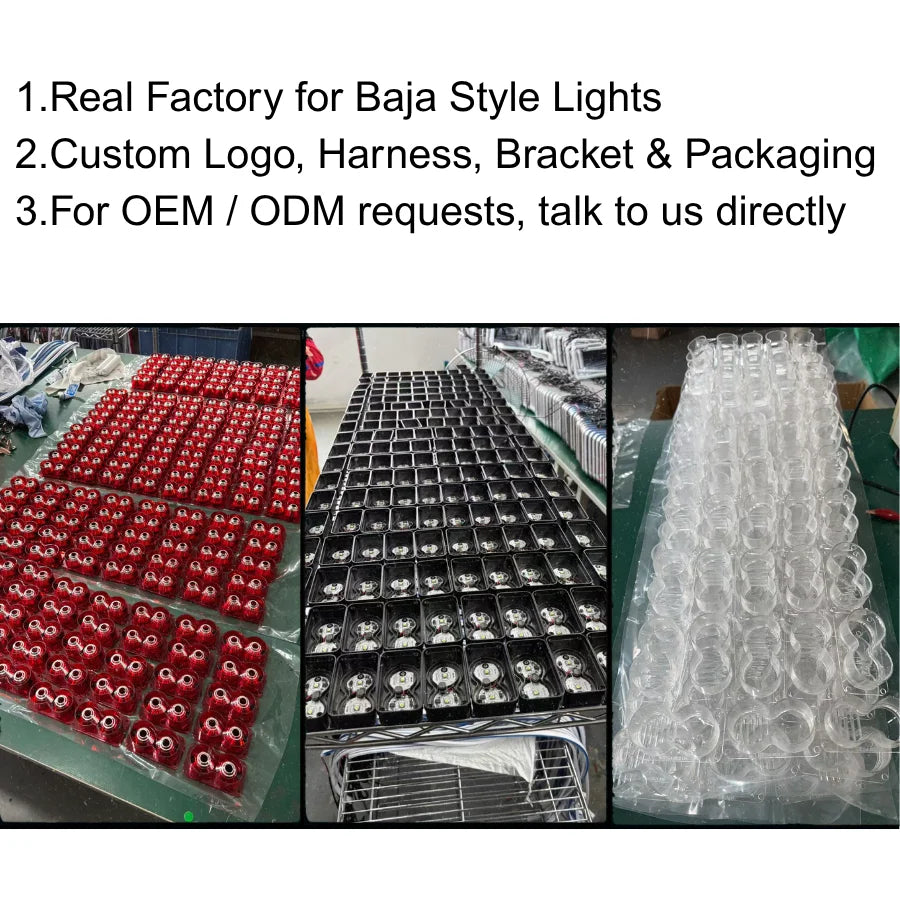 Battery Powered Baja Light LED Headlight with Switch for E-Bike