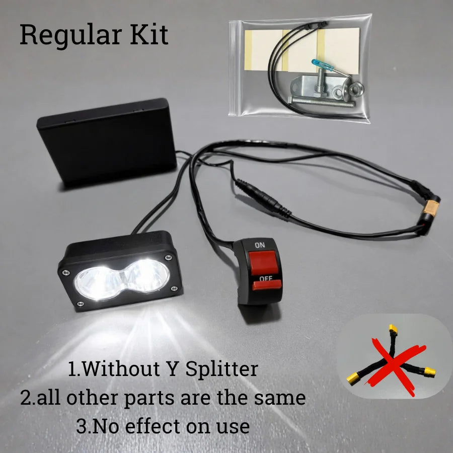 Battery Powered Baja Light LED Headlight with Switch for E-Bike