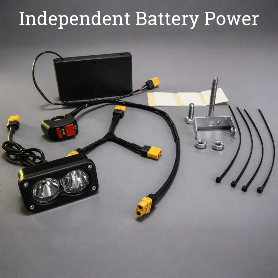 Battery Powered Baja Light LED Headlight with Switch for E-Bike