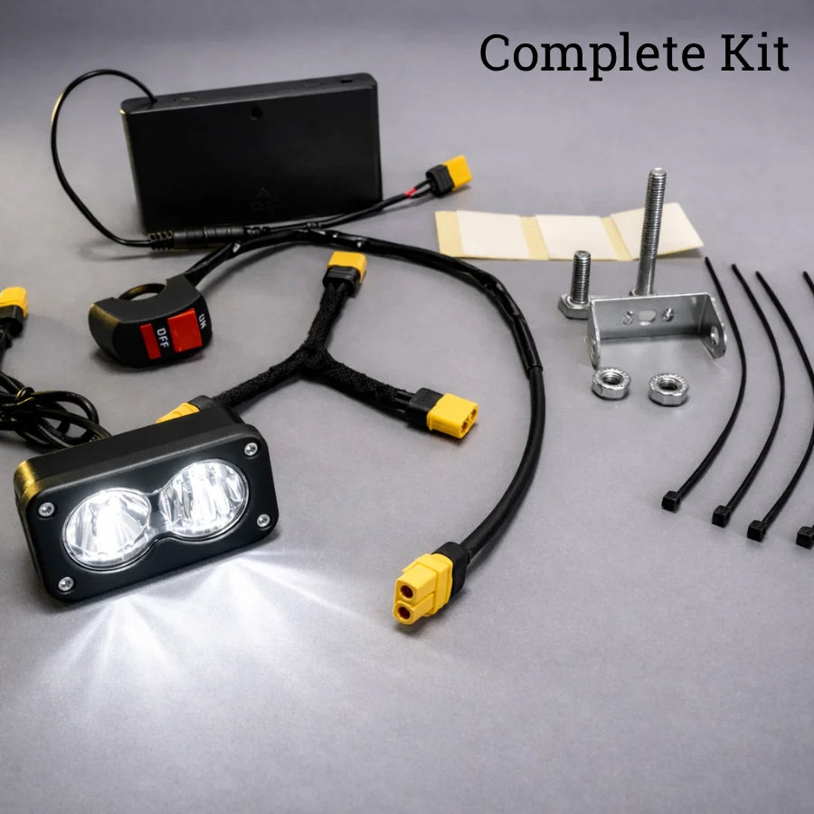 Battery Powered Baja Light LED Headlight with Switch for E-Bike