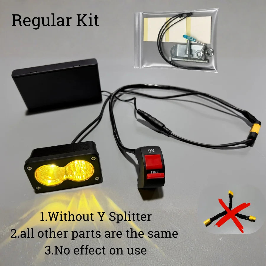 Battery Powered Baja Light LED Headlight with Switch for E-Bike